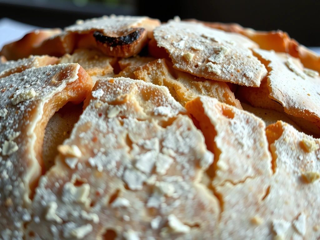 Strukturierte Oberfläche wie ein Sauerteigbrot